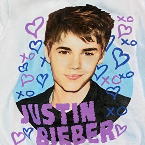 Collector Vintage 2 sided Justin Bieber Hoodie - New Condition - Youth zip up